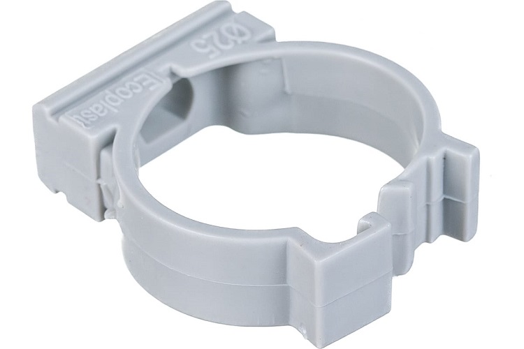 

Клипса Ecoplast 41625-10 CFC25G с защелкой для труб D25мм (10шт), 41625-10