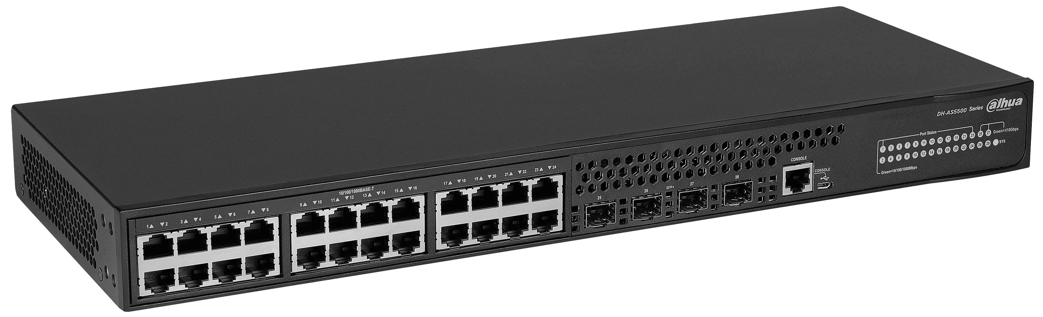 

Коммутатор управляемый Dahua DH-AS5500-24GT4XF 28-портовый, уровень L3, DH-AS5500-24GT4XF