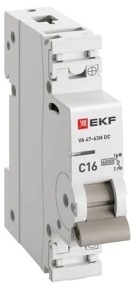 

Автоматический выключатель EKF M63DC6116C ВА 47-63N DC 1P 16А (C) 6kA PROXIMA, M63DC6116C