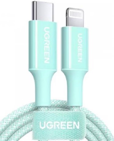 Кабель интерфейсный UGREEN US532 90449 Lightning/USB Type-С, 1м, зеленый