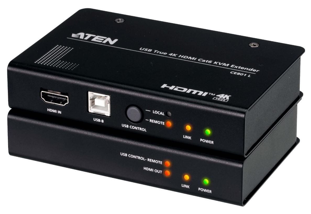 Удлинитель KVM Aten CE801-AT-G USB True 4K HDMI по кабелю Cat 6 (4K/70 м)