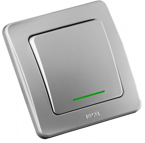 Изображение товара Выключатель одноклавишный HEGEL ВС10-332-06 надежное устройство управления освещением