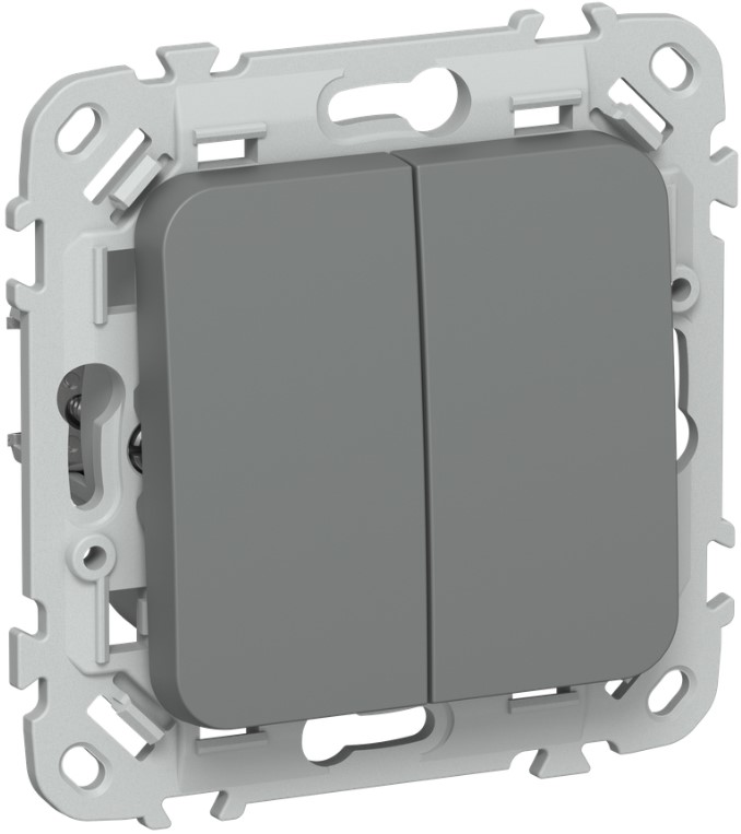 

Выключатель двухклавишный IEK FI-V20-0-10-1-K80 FLITE 10А ВС12-1-0-ФлМА мокрый асфальт, FI-V20-0-10-1-K80