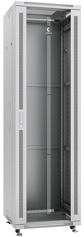 

Шкаф напольный 19", 42U Cabeus SH-05C-42U60/100 600x1000x2055mm (ШхГхВ) передняя стеклянная и задняя сплошная металлическая двери, ручка с замком, цве, SH-05C-42U60/100