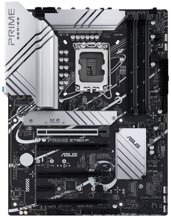 

Материнская плата ATX ASUS PRIME Z790-P 90MB1CK0-M1EAY0 (LGA1700, Z790, 4*DDR5 (7200), 4*SATA 6G RAID, 3*M.2, 5*PCIE, 2.5Glan, HDMI, DP, USB Type-C, 3, PRIME Z790-P