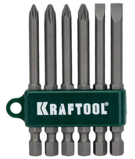 Изображение товара Набор бит Kraftool 26061-H6 - универсальный инструмент для ремонта