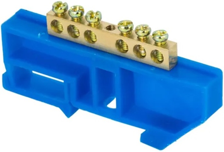 

Шина EKF sn0-63-06-d нулевая N 6х9 6 отвер. латунь син. изолятор на DIN-рейку, PROxima, sn0-63-06-d