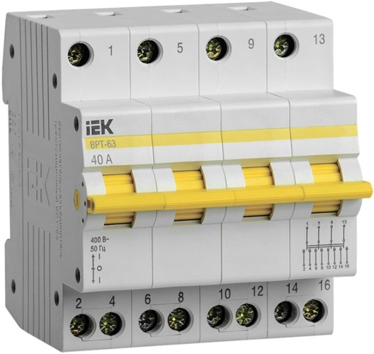 фото Выключатель-разъединитель трехпозиционный  IEK MPR10-4-040