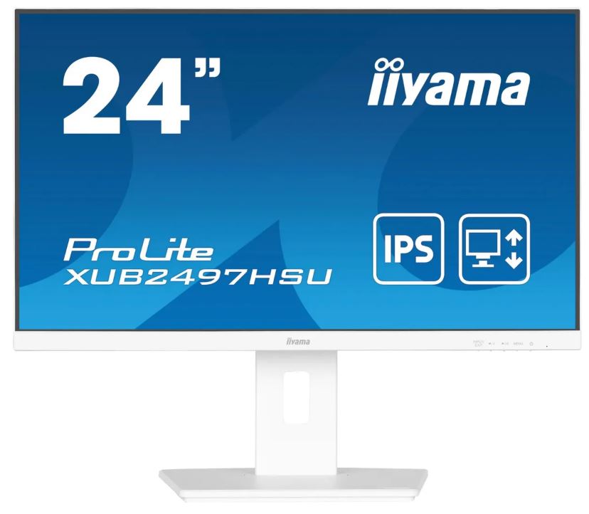 

Монитор 23,8" Iiyama ProLite XUB2497HSU-W2 белый, IPS, LED, 1920x1080, 16:9, матовая, 300cd/m2, 178°/178°, 100Hz, HAS Piv, HDMI M/M, DP, FHD, USB, ProLite XUB2497HSU-W2