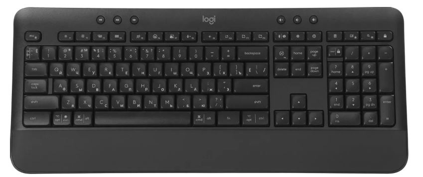 

Клавиатура Wireless Logitech K650 920-010954 черный USB BT/Radio (подставка для запястий), K650