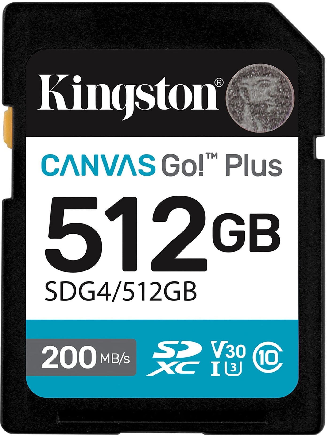 

Карта памяти SDXC 512GB Kingston SDG4/512GB Go Plus G4 200R V30, SDG4/512GB