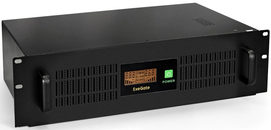 

Источник бесперебойного питания Exegate EP285776RUS UNL-1500.LCD.AVR.4C13.RJ.USB.3U (1500VA/900W, LCD, AVR, 4*C13, RJ45/11, USB, 3U, установка в стойк, EP285776RUS