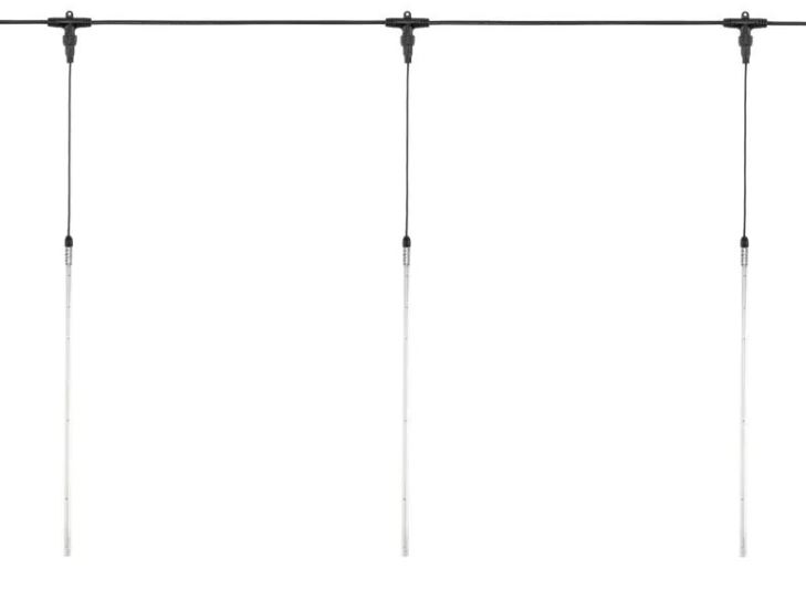 

Гирлянда NEON-NIGHT 256-427 тающие сосульки комплект 10 шт. х 50см, шаг 100см, 600 LED теплый белый, черный каучук, IP67, 24В, соединяется, 256-427