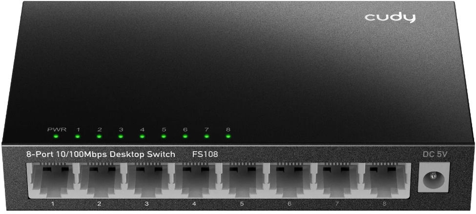 

Коммутатор неуправляемый Cudy Сudy FS108 8-Port Gigabit Metal Switch, FS108