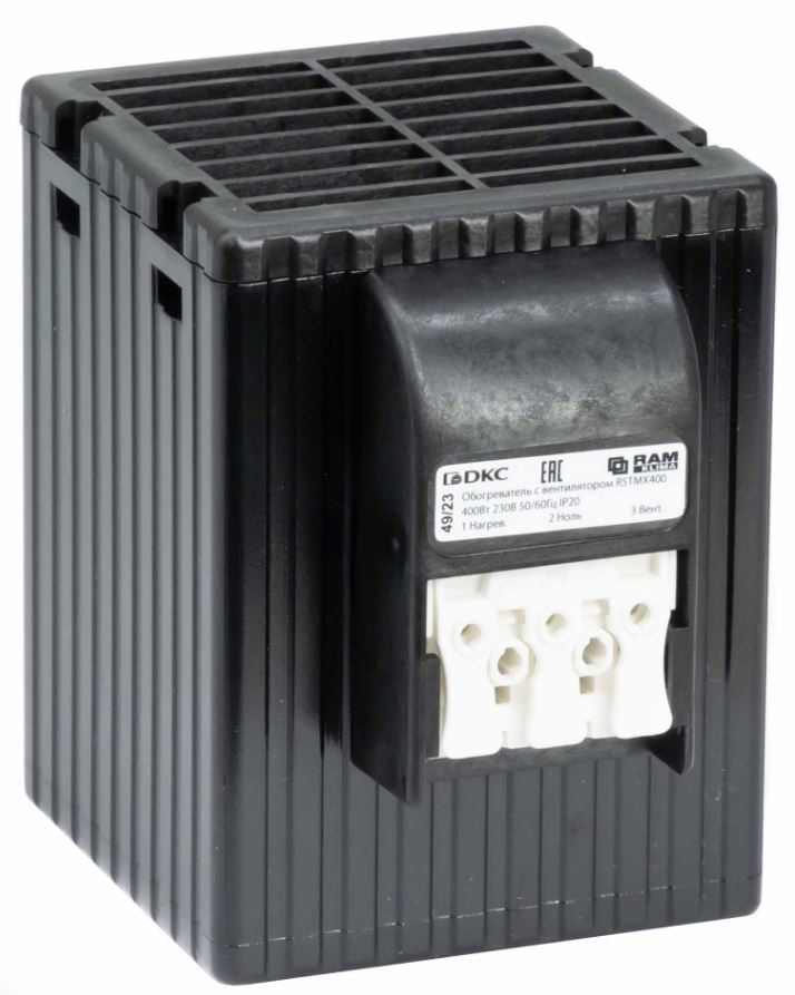 

Обогреватель с вентилятором DKC R5TMX400 в пластиковом кожухе 400 Вт, 230 В, "RAM Klima", R5TMX400