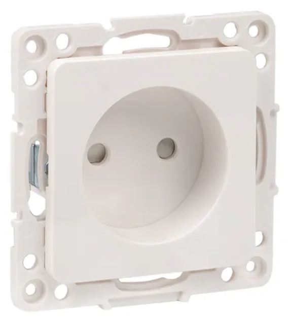 

Розетка без заземления механизм EKF EYR10-022-10 Стокгольм 10 А автоматические клеммы белый с защ. штор., EYR10-022-10