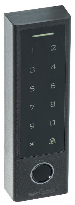 

Контроллер доступа Skudo SK-CA1000PKFW-E автономный с кодонаборной панелью, считывателем отпечатков пальцев и считывателем карт формата Em-marin 125 к, SK-CA1000PKFW-E