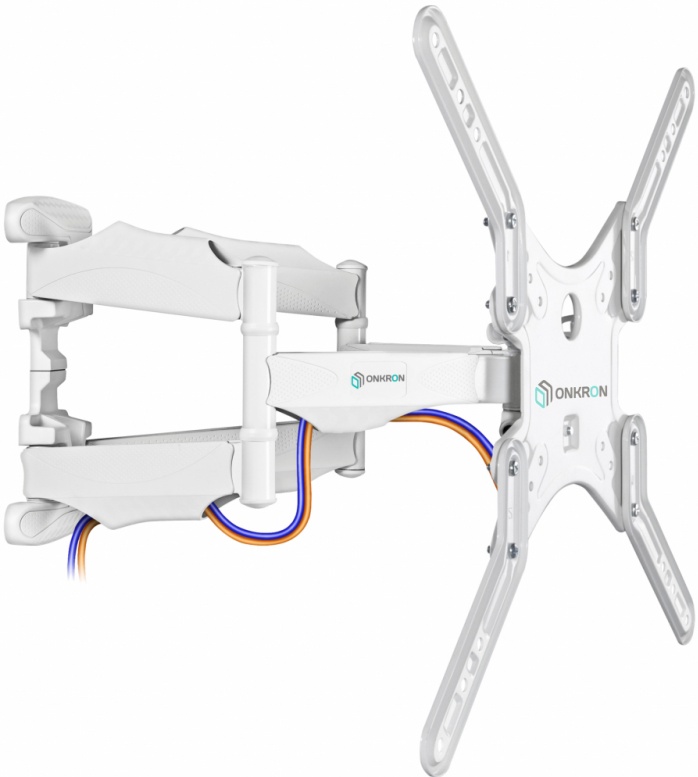 

Кронштейн настенный ONKRON M5 32-60" макс. 400*400 наклон -2°/+10° поворот 140º, макс. нагрузка 36,4кг от стены 42-452мм, белый, M5
