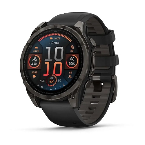 

Часы Garmin Fenix 8 AMOLED Sapphire 010-02904-21 47мм, угольно-черный DLC, черные, Fenix 8 AMOLED Sapphire