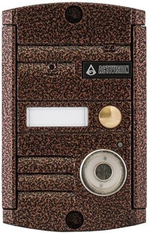 Вызывная панель Activision AVP-451 (PAL) TM Медь видео, накладная, 4-х проводная на 1 абонента, со встроенным Touch Memory считывателем