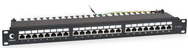 Изображение товара Cabeus PL-24-Cat. 6-SH-Dual - 24 порта, экранированная, 1U