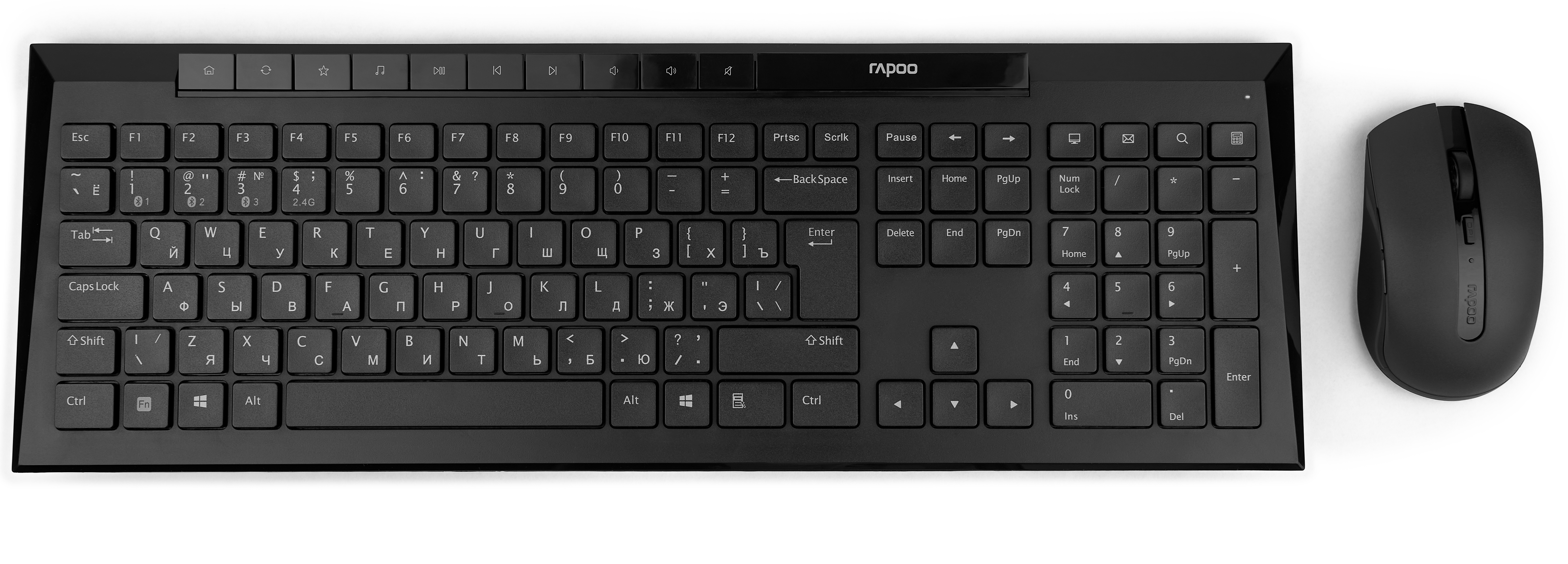 

Клавиатура и мышь Wireless Rapoo 8210M черный, 8210M