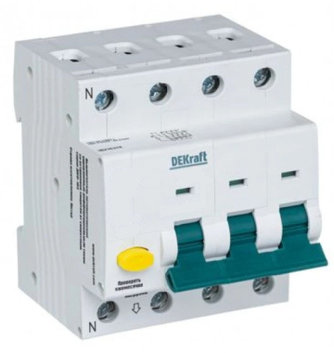 Изображение товара Автоматический дифференциальный автомат DEKraft 16239DEK для защиты электросетей