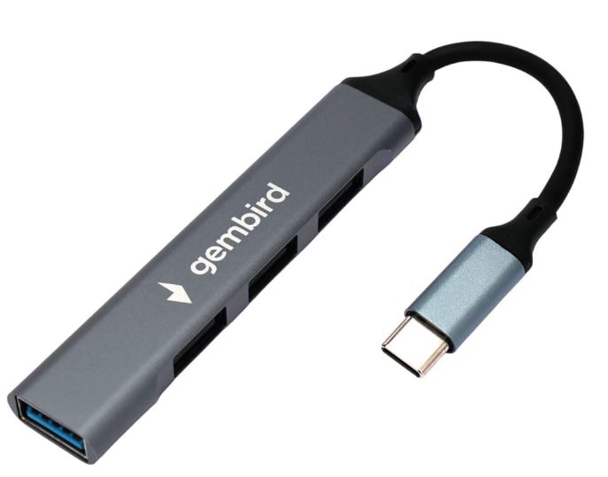 

Разветвитель Gembird UHB-C202 USB3.0/2.0, USB3.0, 3xUSB2.0, кабель Type-C 10см, алюминий, пакет, UHB-C202