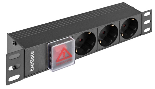 фото Блок розеток 10", 3 розетки Exegate ServerPro PDU-10H305 Al-3S-C14-SW в Перми