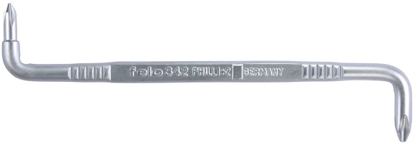 

Отвертка Felo 34212000 двусторонняя изогнутая Z-образная PH1-PH2, 34212000