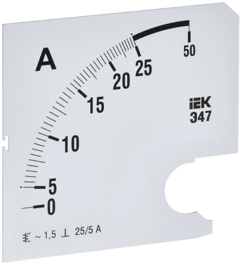 Изображение товара Сменная шкала для амперметра IEK IPA20D-SC-0025 совместимая с ТТИ