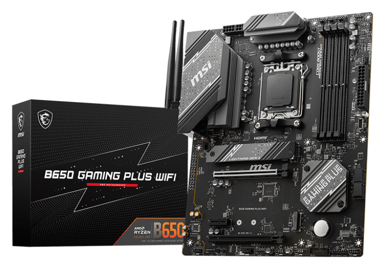 

Материнская плата ATX MSI B650 GAMING PLUS WIFI (AM5, AMD B650, 4*DDR5 (6000), 4*SATA 6G RAID, 2*M.2, 3*PCIE, 2.5Glan, WiFi, BT, HDMI, DP, USB Type-C,, B650 GAMING PLUS WIFI