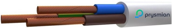 Изображение товара Провод РЭК-Prysmian ПВС 3х6 для электросетей, кабель внутренний