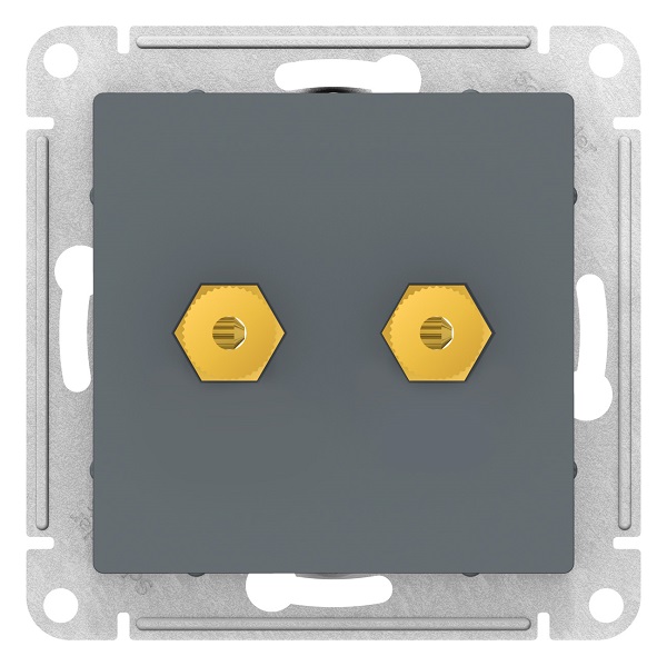 

Розетка Schneider Electric ATN000787 AtlasDesign, аудио, двухместная, грифель, ATN000787