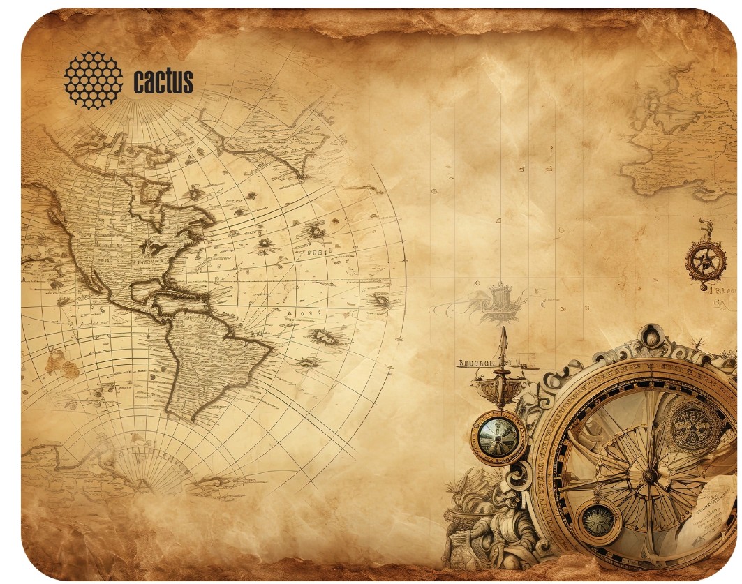 

Коврик для мыши Cactus CS-MP-D10S Vintage map 250x200x3мм, CS-MP-D10S