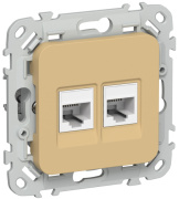 фото Розетка компьютерная  IEK FI-K22-1-K89