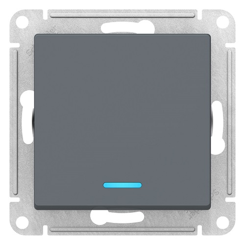 

Выключатель Schneider Electric ATN000713 AtlasDesign, 1-клавишный, с подсветкой, сх.1а, 10АХ, механизм, грифель, ATN000713