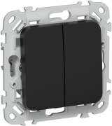 фото Выключатель двухклавишный  IEK FI-V20-0-10-1-K02