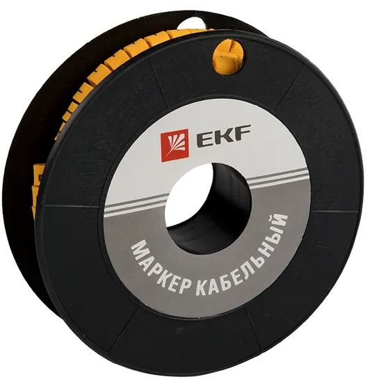 

Маркер на кабель EKF plc-KM-4-L 4,0 мм2 "L" (500 шт.) (ЕС-2), plc-KM-4-L