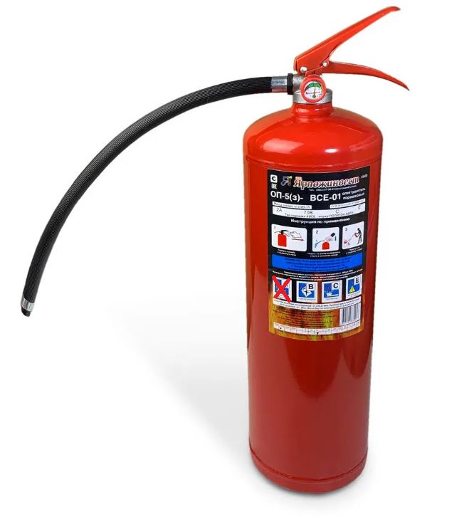 Огнетушитель ЯрПожИнвест ОП-5 ВСЕ (ЗПУ РФ) порошковый