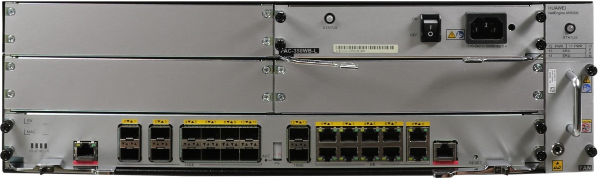 

Маршрутизатор Huawei AR6300 2115640 2xSRU-400H/2xPAC-350WB-L, AR6300