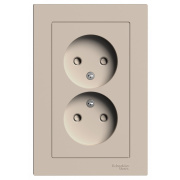 фото Розетка двухместная без заземления  Systeme Electric ATN001222