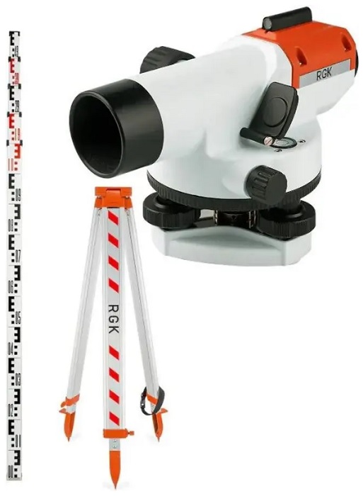 

Нивелир RGK 752251 оптический комплект C-24 + S6-N + S5, 752251