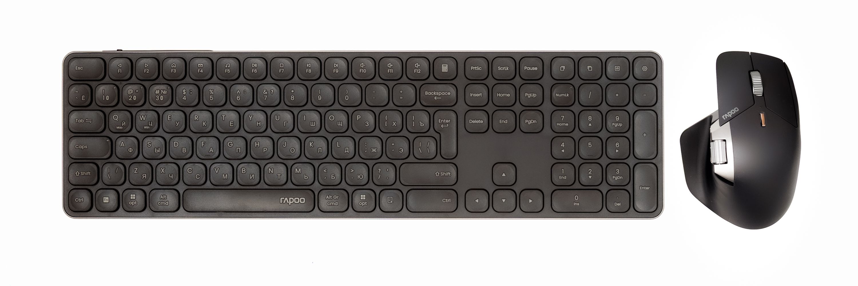 

Клавиатура и мышь Wireless Rapoo 9560M черный, 9560M