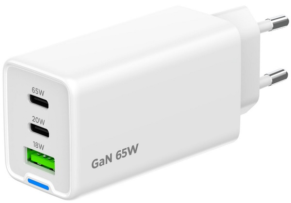 Изображение товара Зарядное устройство Cablexpert MP3A-PC-65 с технологией GaN 65 Вт