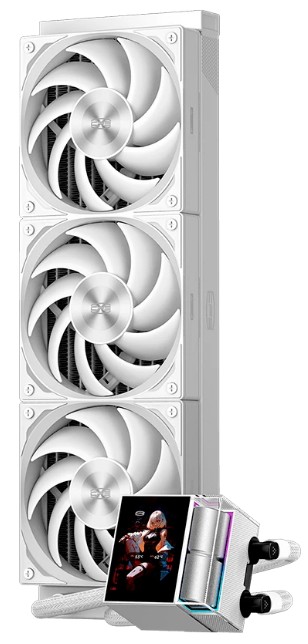 

Система охлаждения жидкостная PCCooler DS360 Display ARGB WH LGA1200/1700/1851/AM4/AM5 (310W, 39.8dBa), DS360 Display ARGB WH