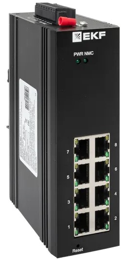 

Коммутатор промышленный управляемый EKF TSX-ML2-8GTP уровня L2 ML2-8GTP 8 портов 10/100/1000Base-T(X) RJ45 c PoE монтаж на DIN-рейку TSX, TSX-ML2-8GTP