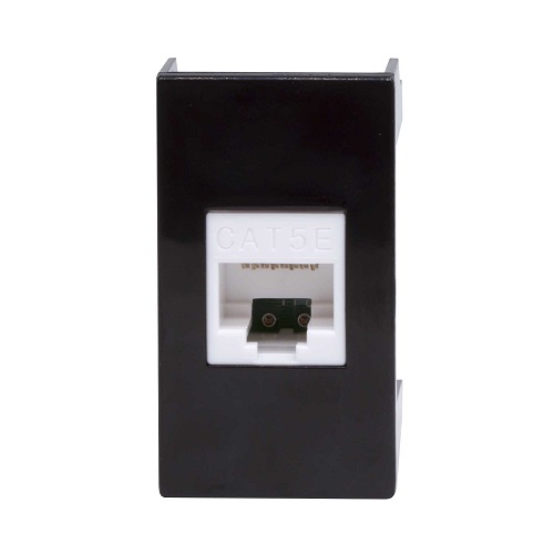 

Розетка DKC 45238 компьютерная RJ-45 модульная, кат.5E, цвет черный, 1 модуль, "Viva", 45238