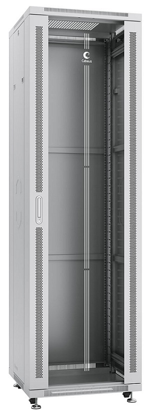 

Шкаф напольный 19", 42U Cabeus SH-05C-42U60/80 600x800x2055mm (ШхГхВ) передняя стеклянная и задняя сплошная металлическая двери, ручка с замком, цвет, SH-05C-42U60/80
