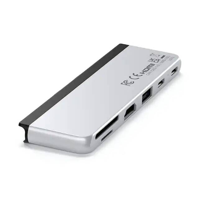 

Разветвитель Satechi ST-HSP9P Dual USB-C Hub For Surface Pro 9, серебристый, ST-HSP9P